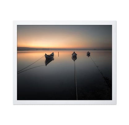 Calm Boats at Sunset