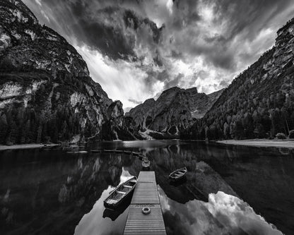 Lake Braies Monochrome