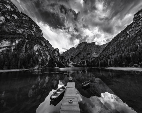 Lake Braies Monochrome