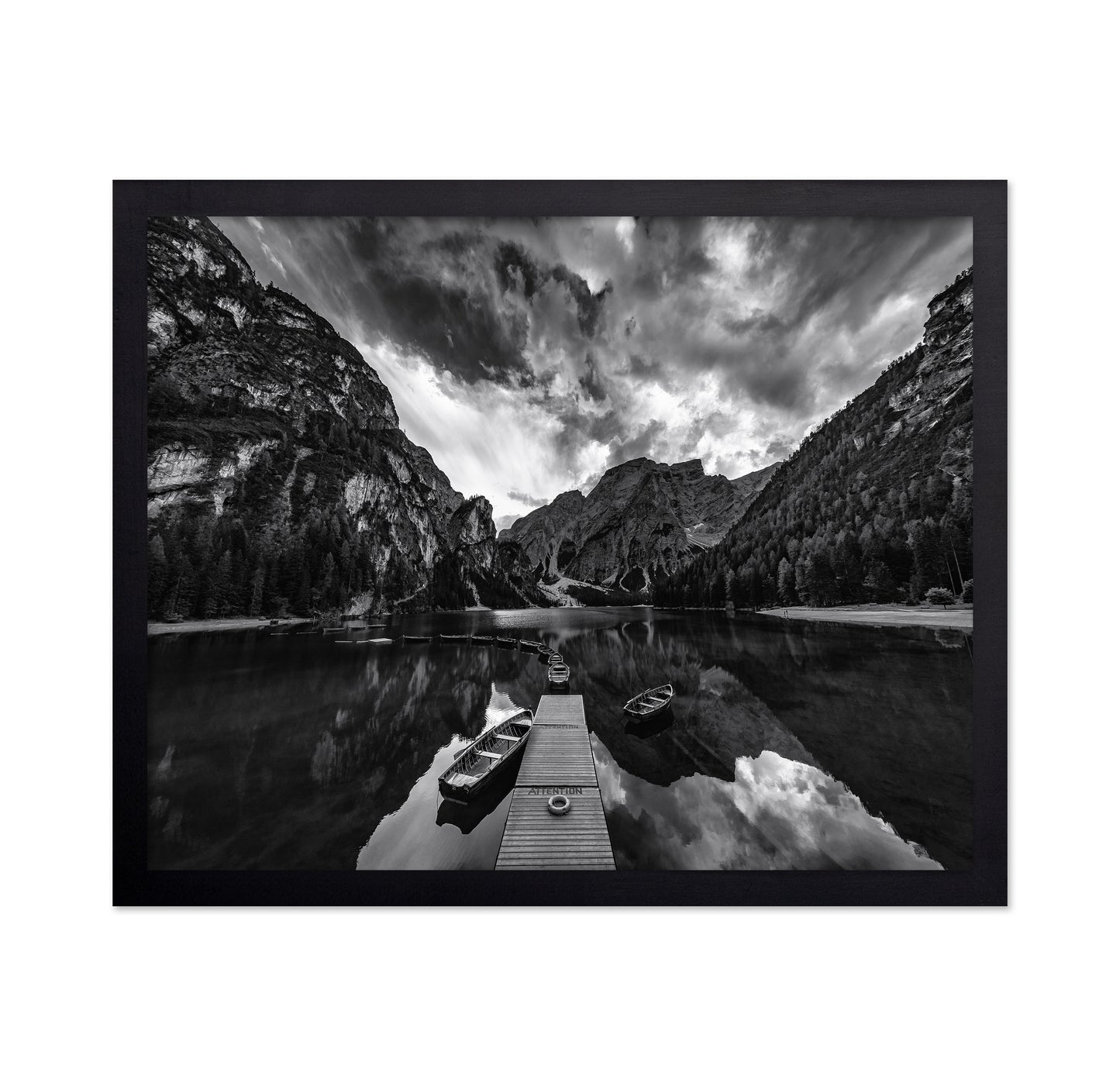 Lake Braies Monochrome