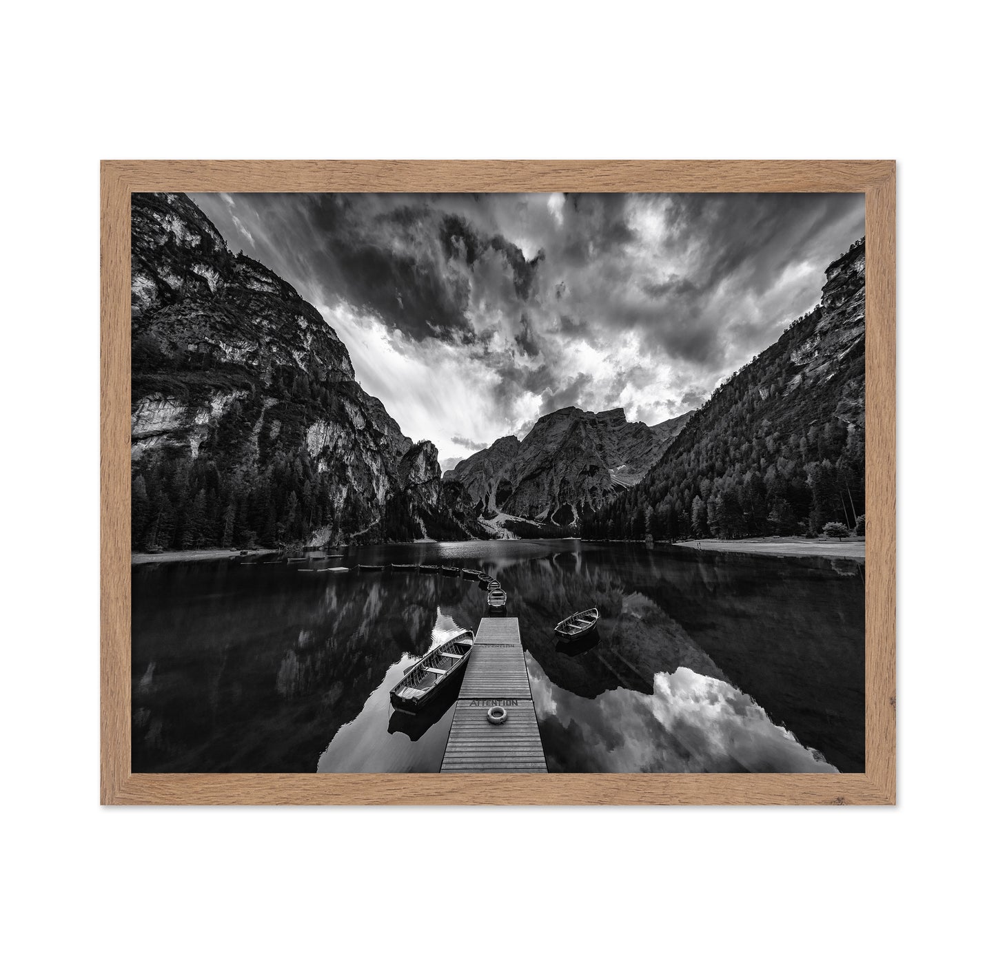 Lake Braies Monochrome