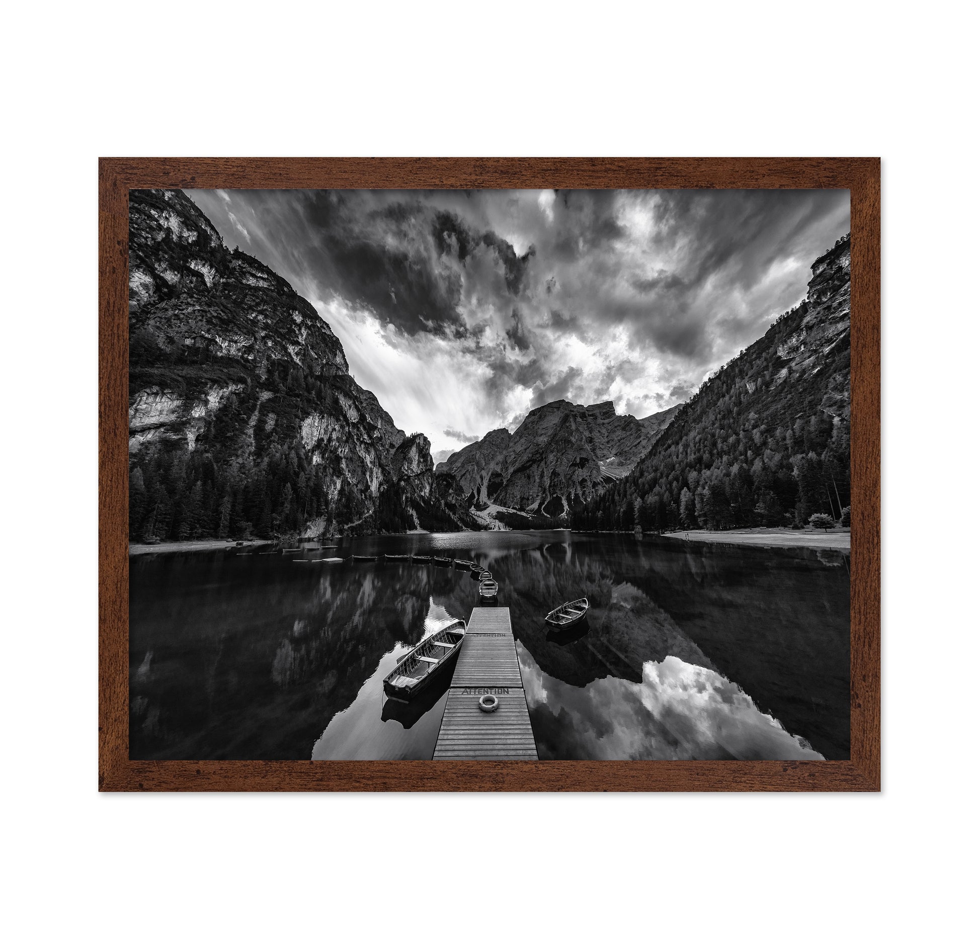 Lake Braies Monochrome