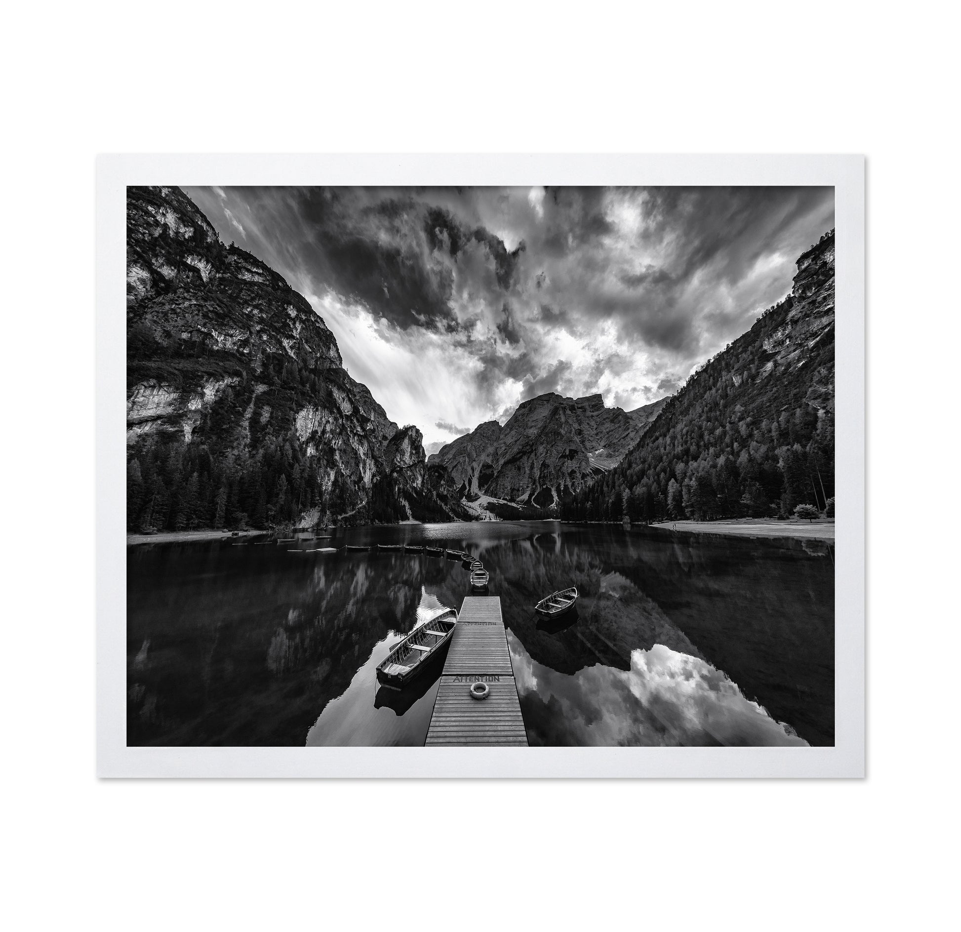 Lake Braies Monochrome