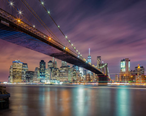 Brooklyn Bridge Night Lights