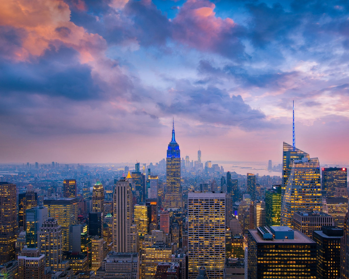 NYC Skyline Sunset Glow