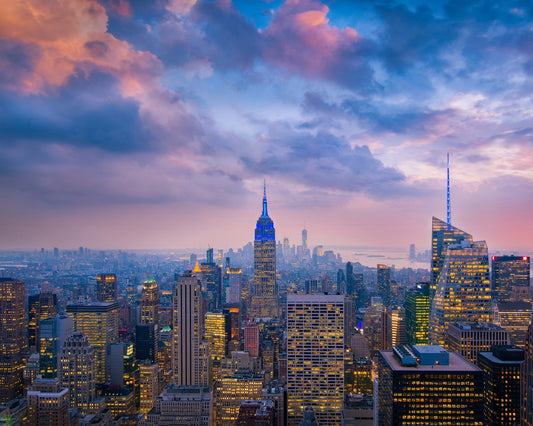 NYC Skyline Sunset Glow