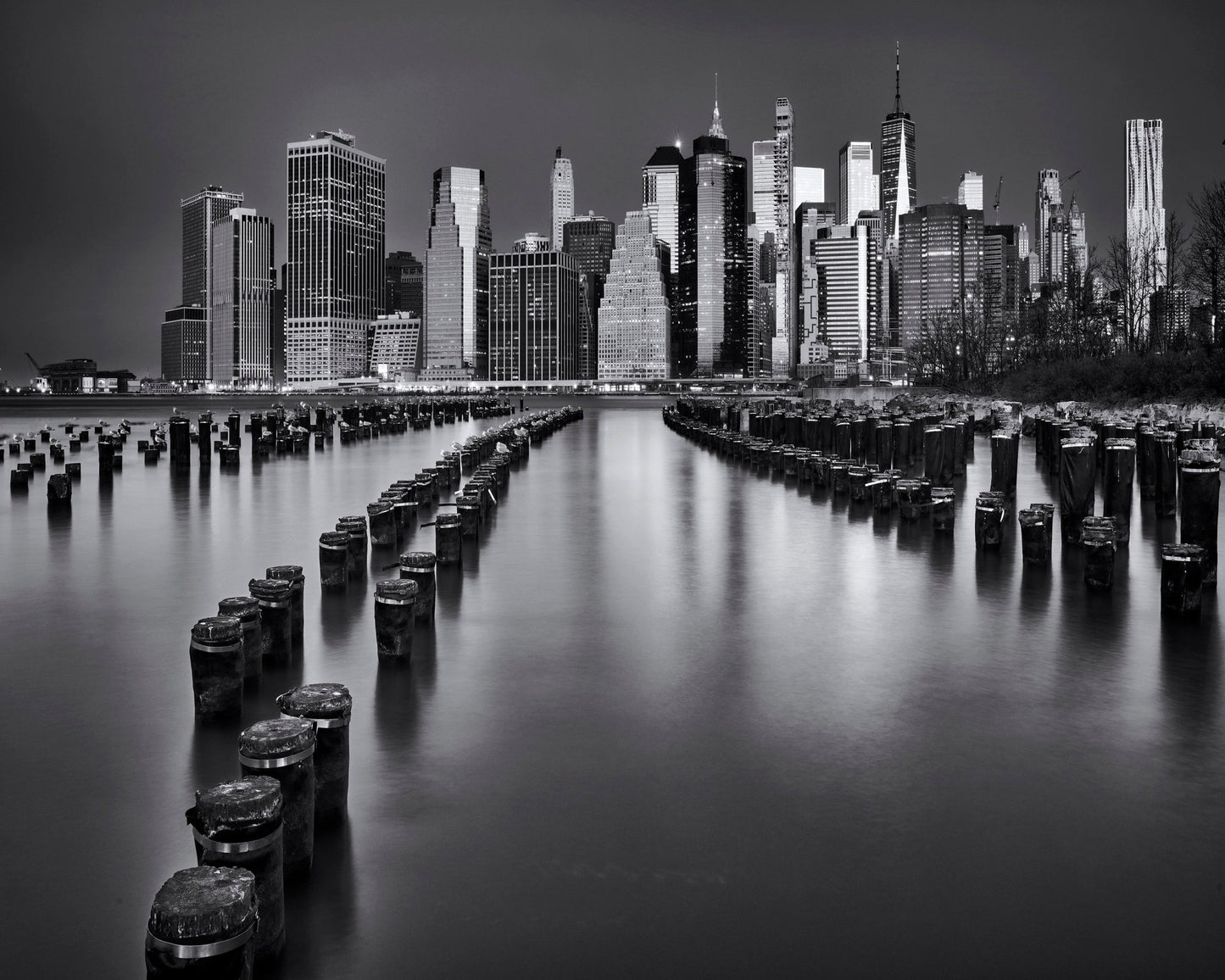 Manhattan Skyline Reflection