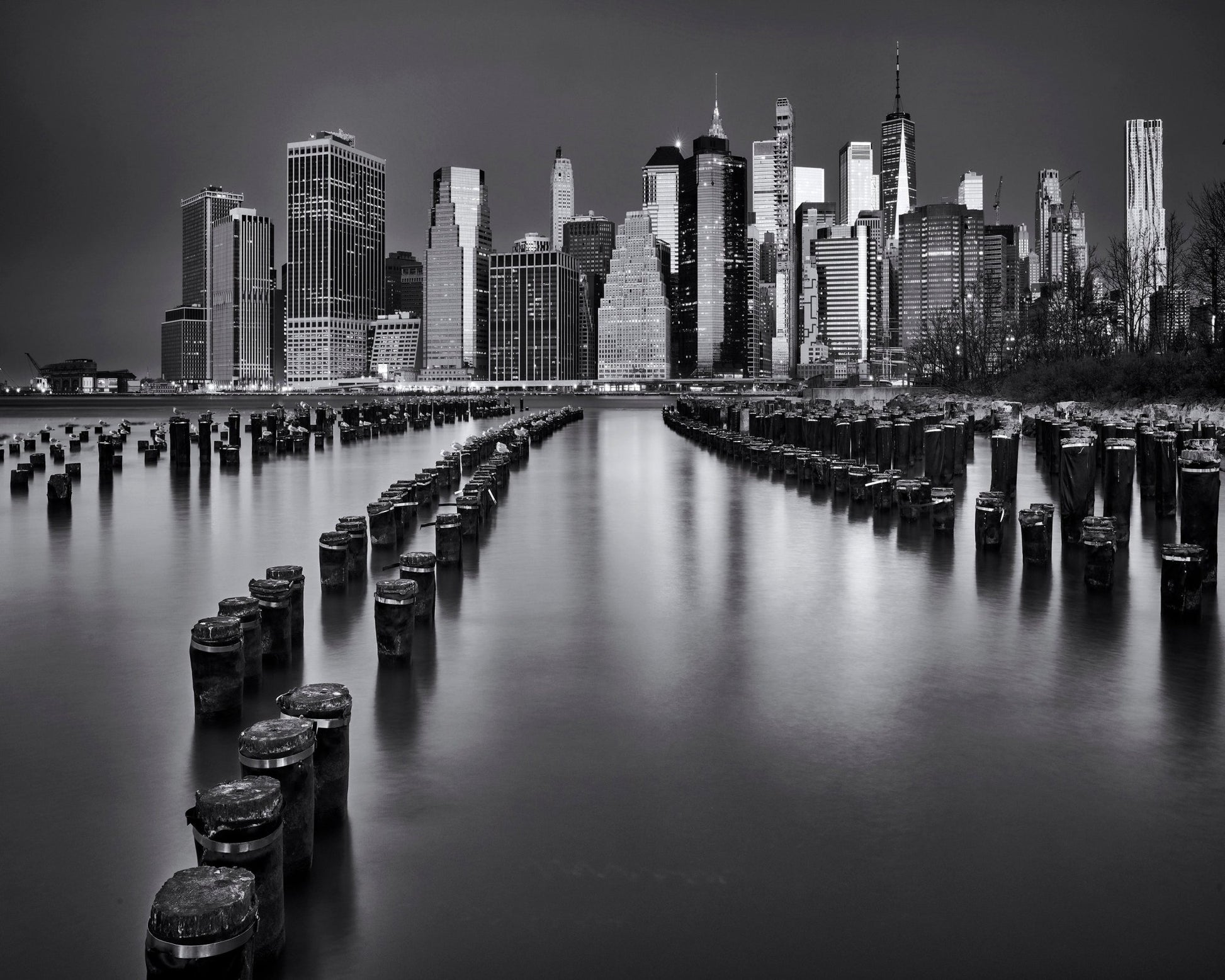 Manhattan Skyline Reflection