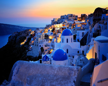 Santorini Blue Domes No1