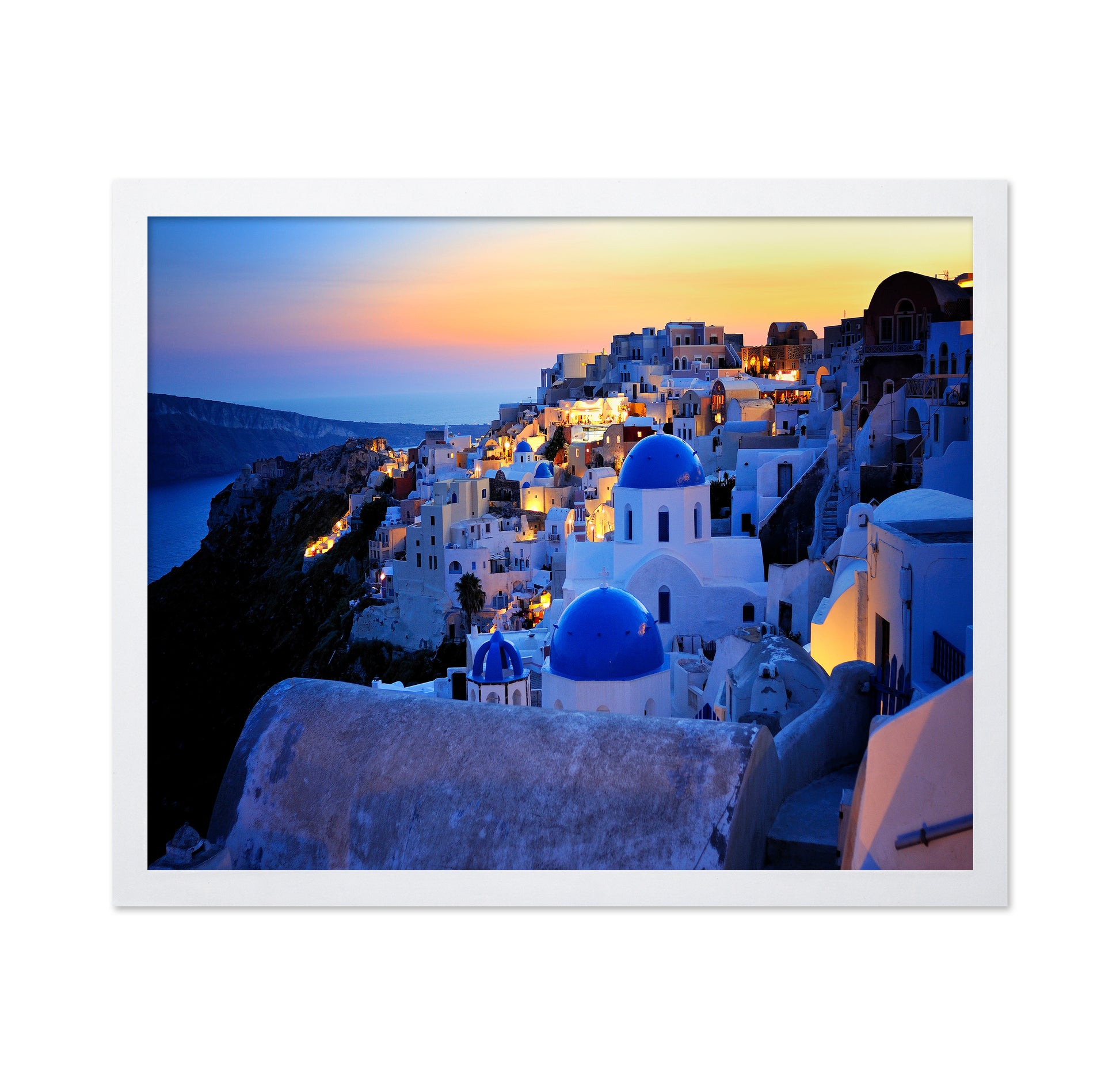 Santorini Blue Domes No1
