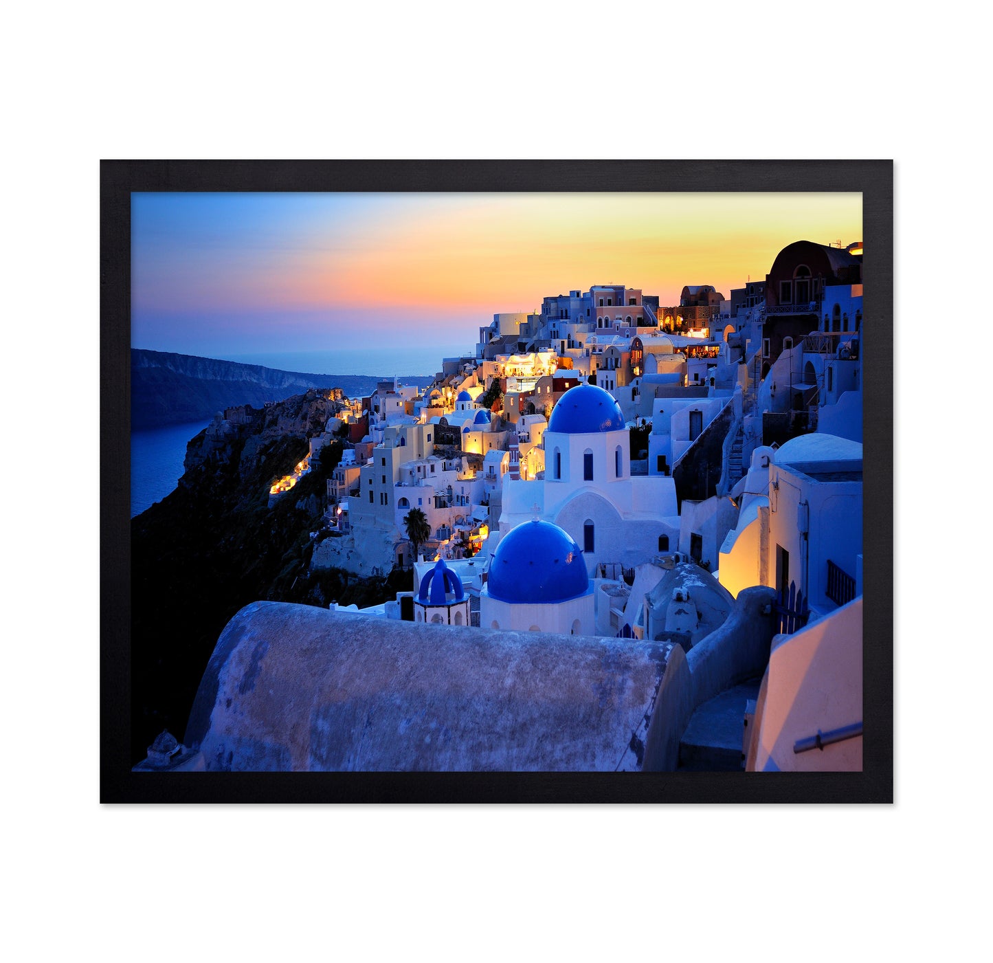 Santorini Blue Domes No1