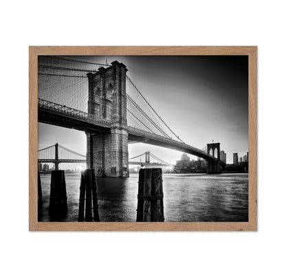 Brooklyn Bridge Sunrise BW