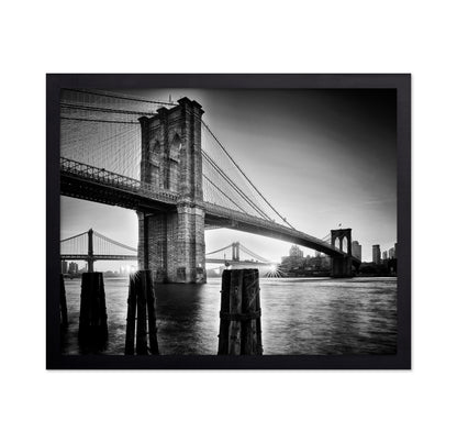 Brooklyn Bridge Sunrise BW