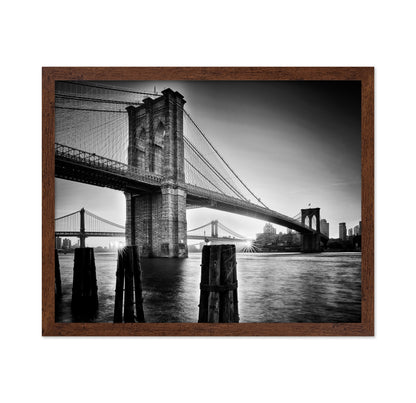 Brooklyn Bridge Sunrise BW