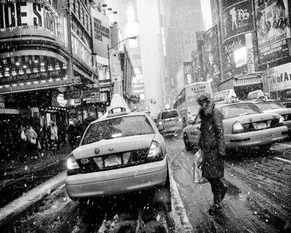 NYC Blizzard Street Scene