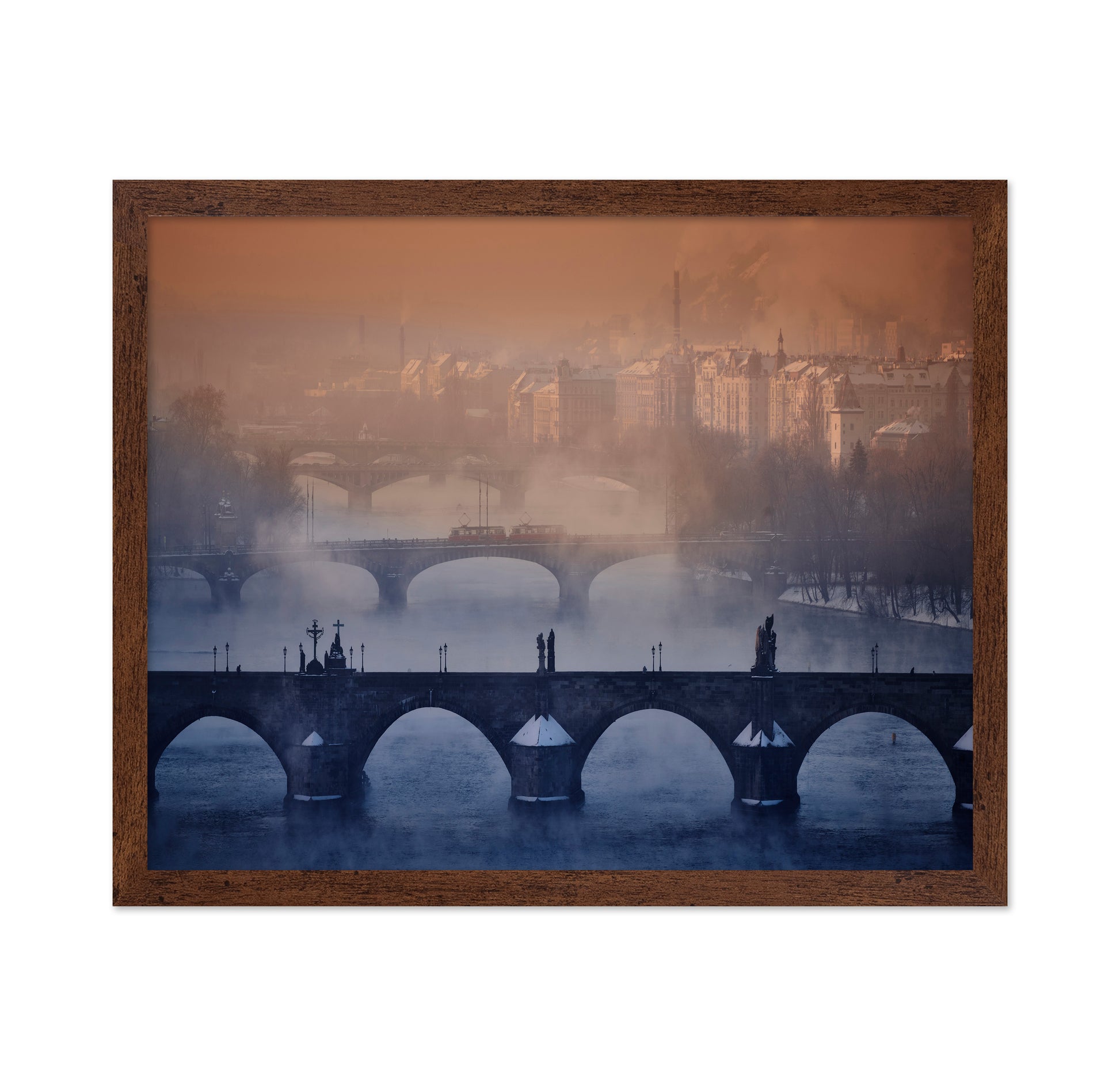Prague Winter Bridges