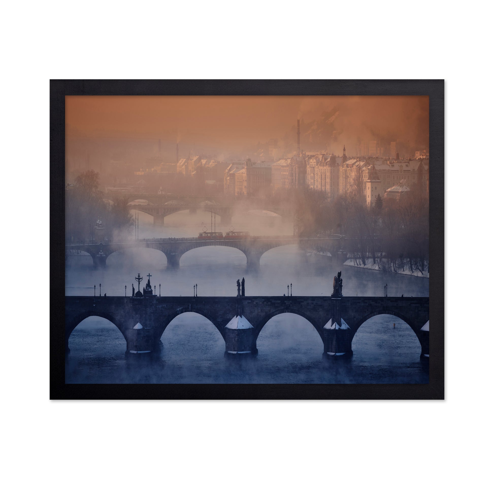 Prague Winter Bridges