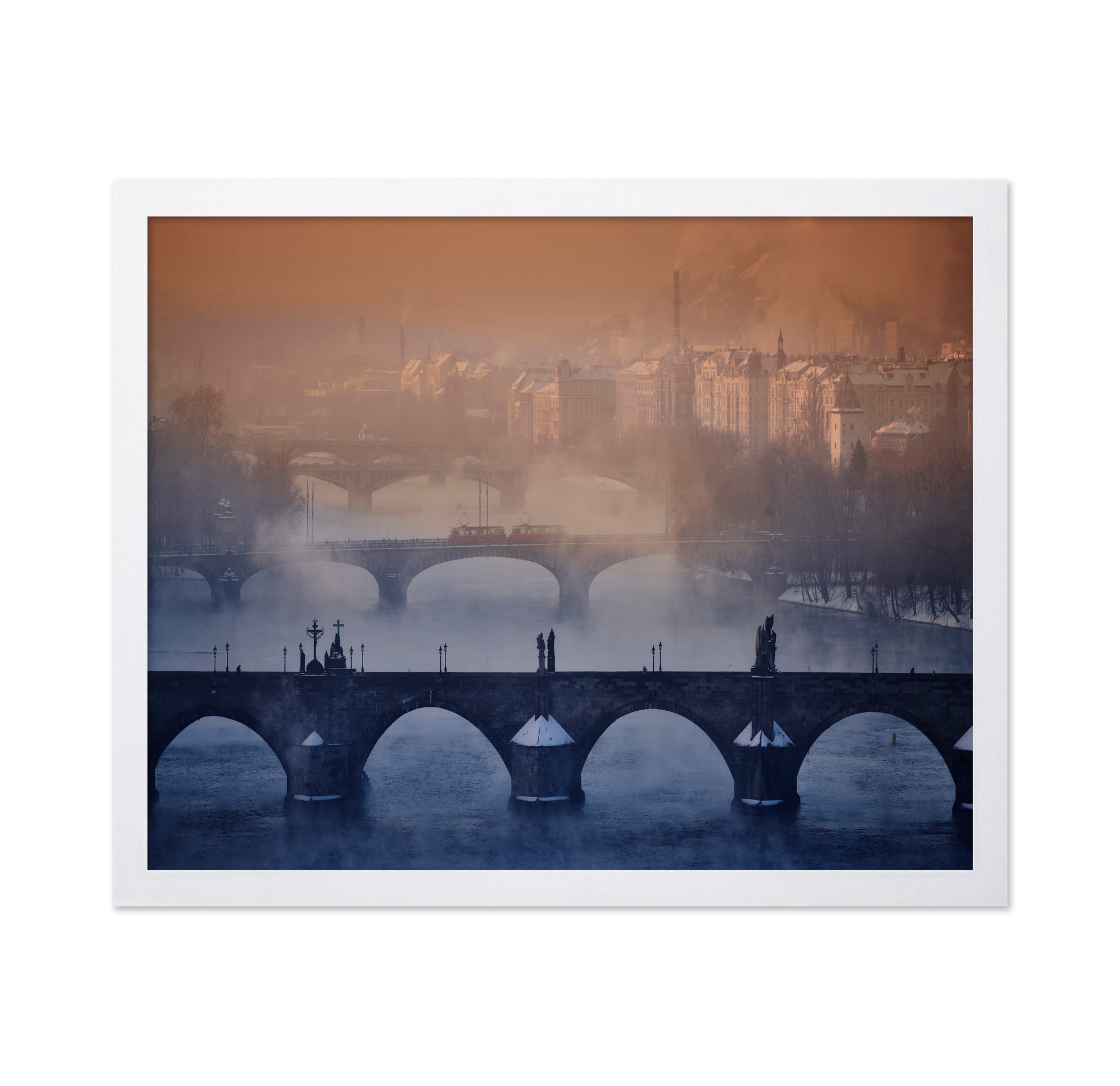 Prague Winter Bridges