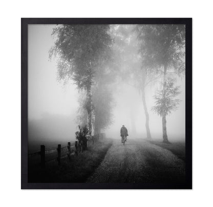 Lonely Ride in Mist