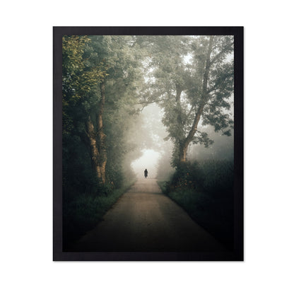 Lone Walk Through Mist