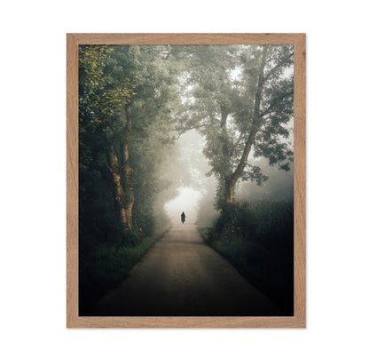 Lone Walk Through Mist