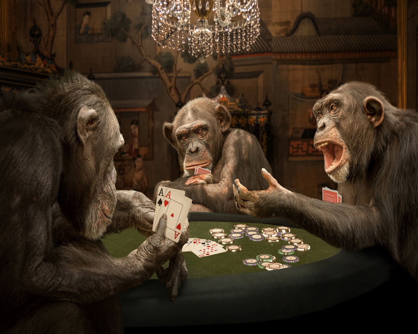 Monkeys Playing Poker