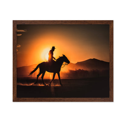 Cowboy Horse Sunset