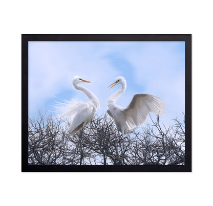 Egret Heart Pair