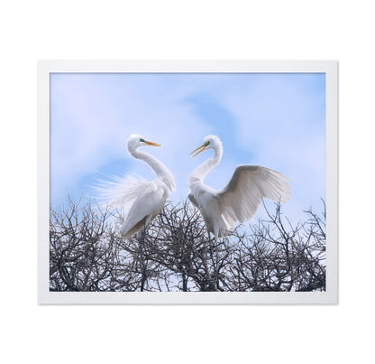 Egret Heart Pair
