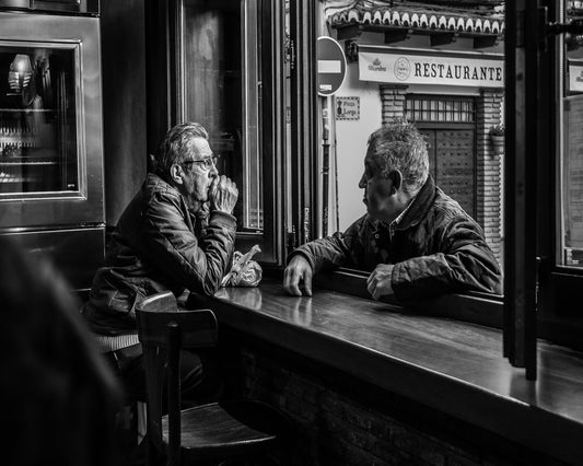 Cafe Window Conversation