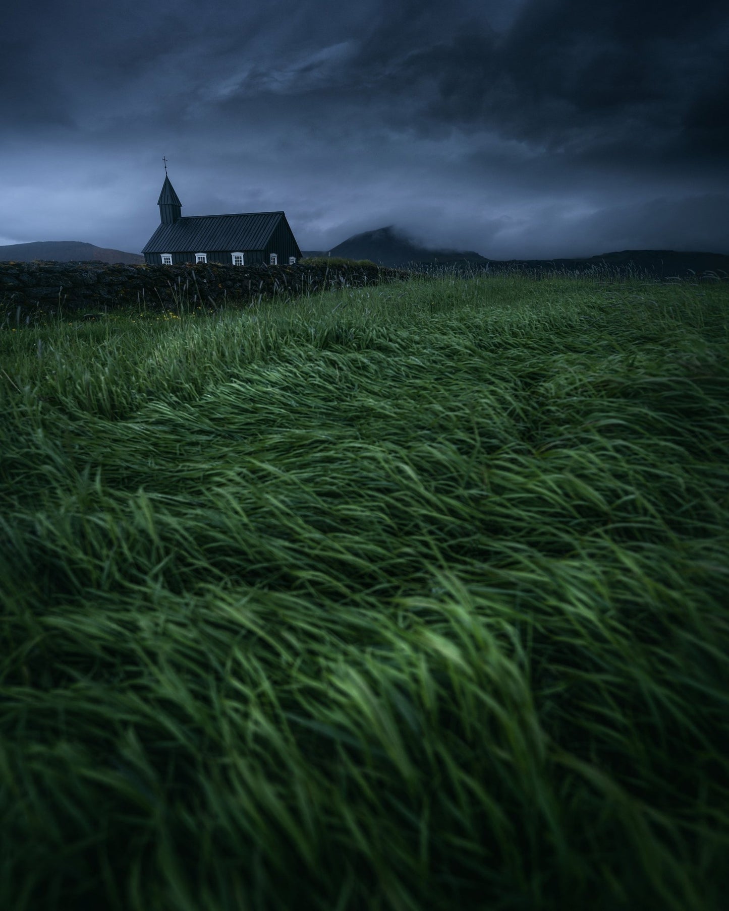 Stormy Church Landscape
