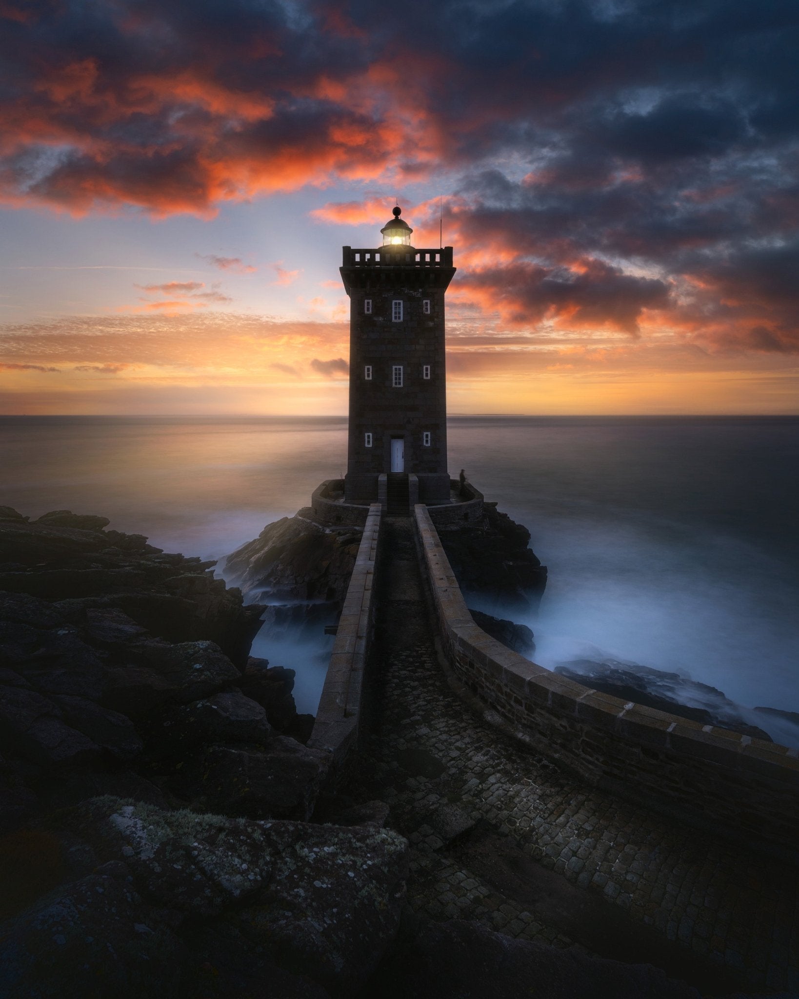 Kermorvan Lighthouse Sunset