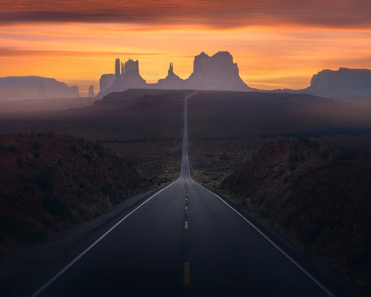Monument Valley Sunrise Road