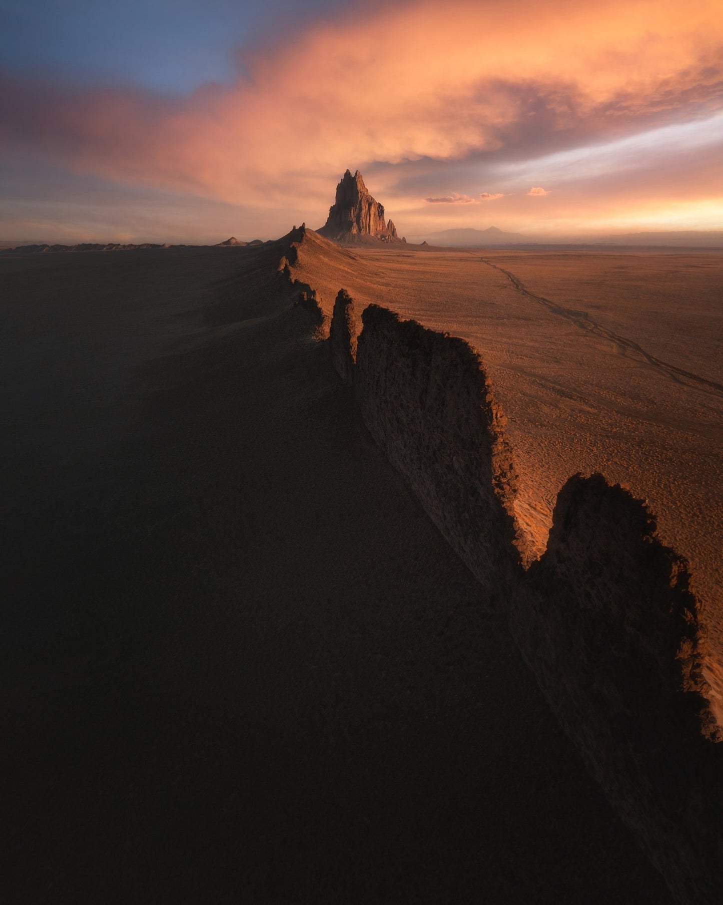 Shiprock Desert Sunset