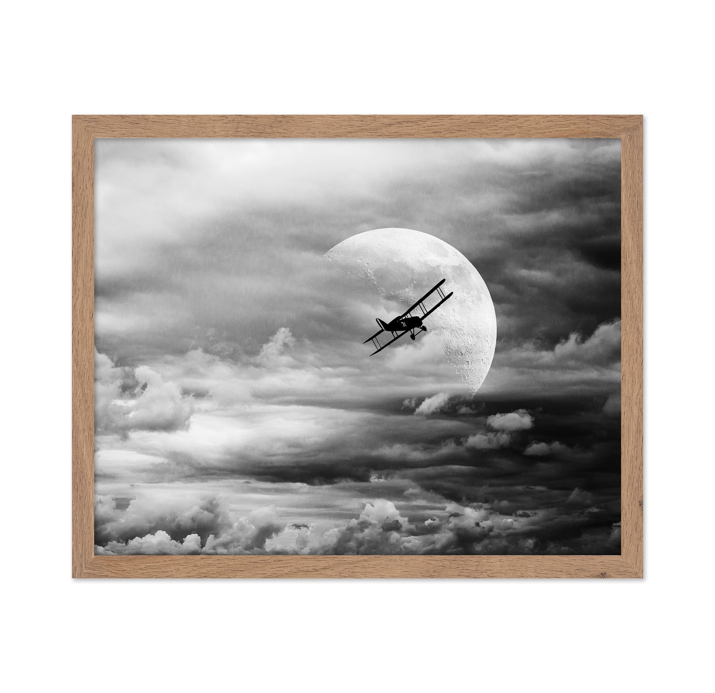 Vintage Plane Moon Flight