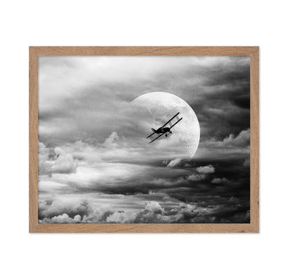 Vintage Plane Moon Flight
