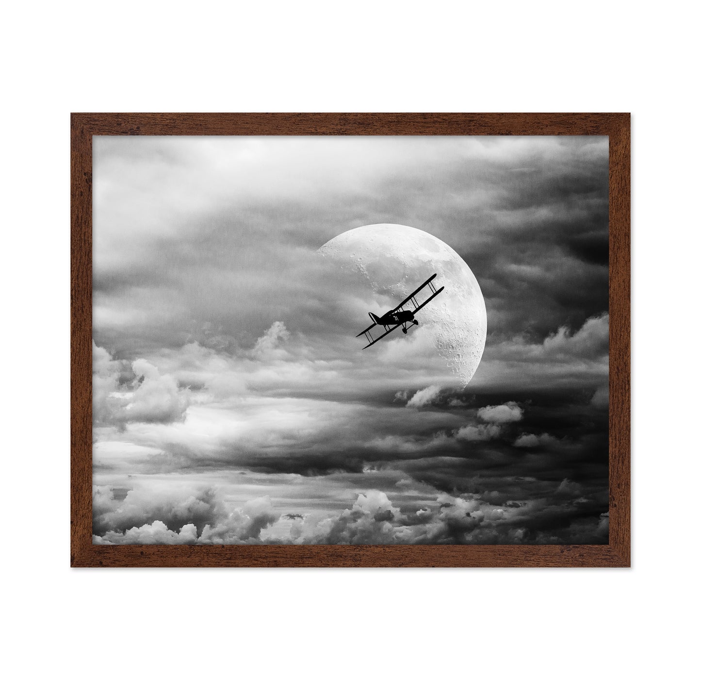 Vintage Plane Moon Flight