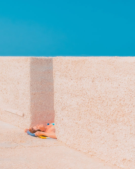 Sunbathing Minimal Scene