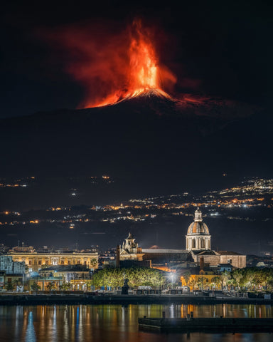 Etna Eruption Night