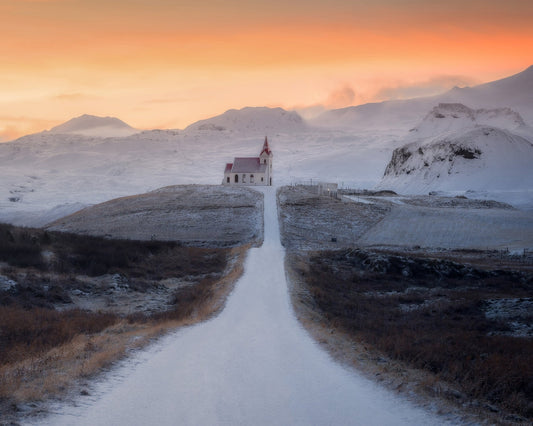 Winter Church Path