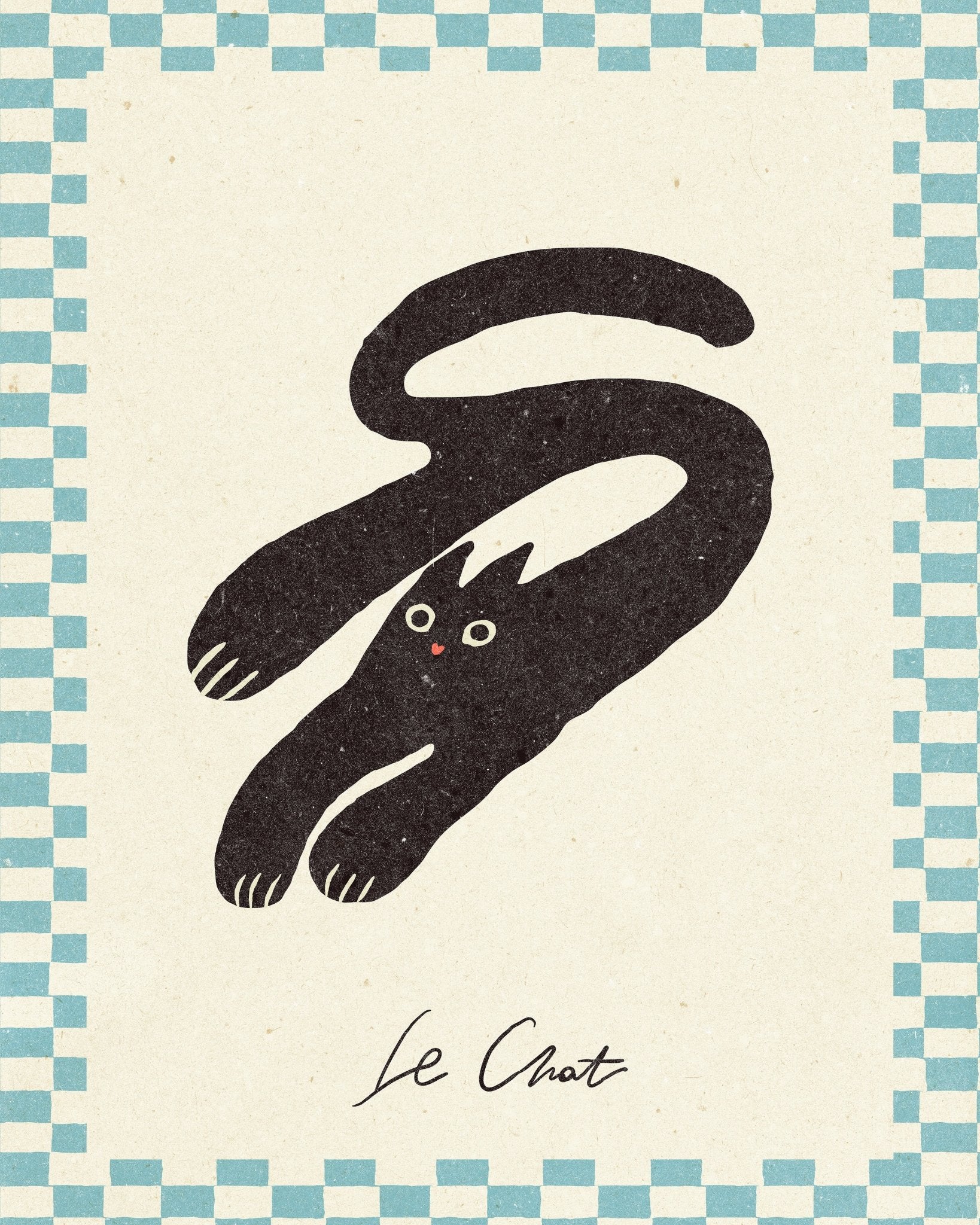 Minimalist Black Cat Illustration
