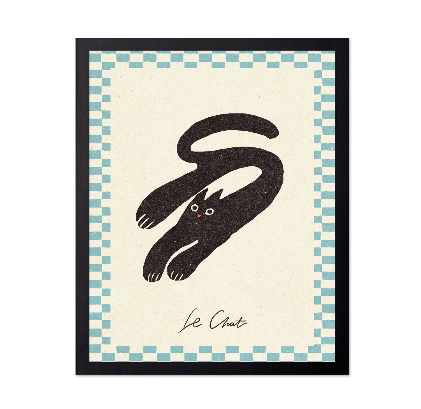 Minimalist Black Cat Illustration