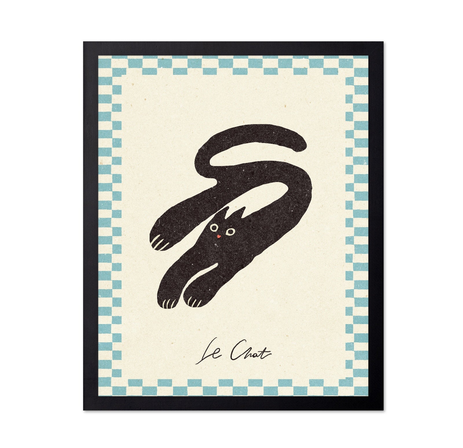 Minimalist Black Cat Illustration