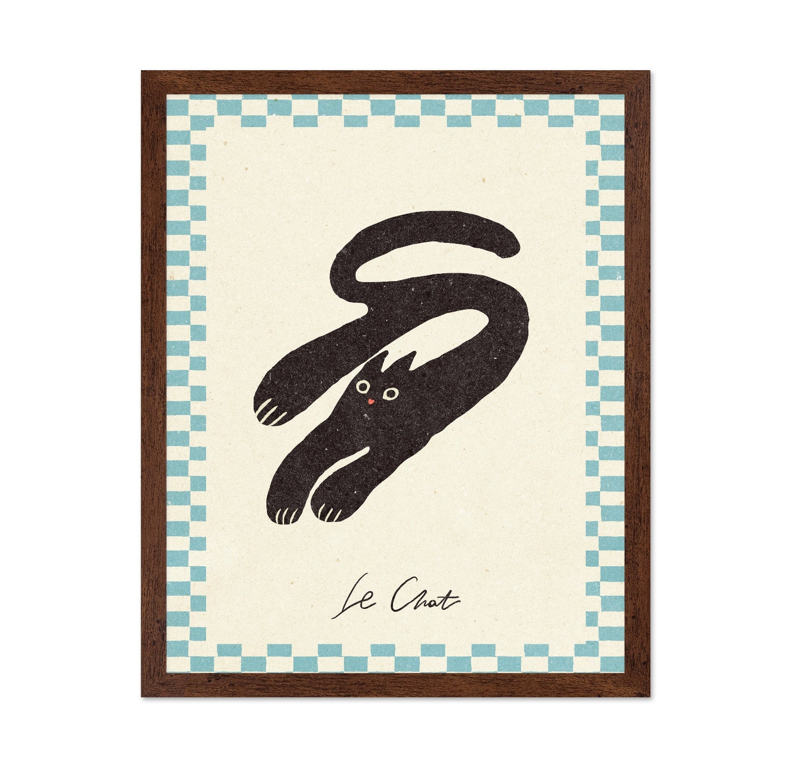 Minimalist Black Cat Illustration
