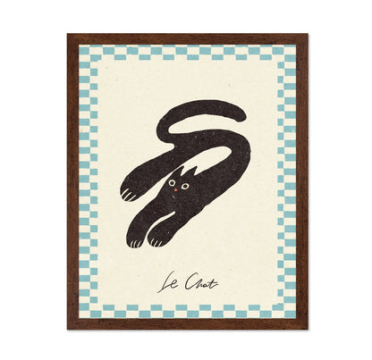 Minimalist Black Cat Illustration