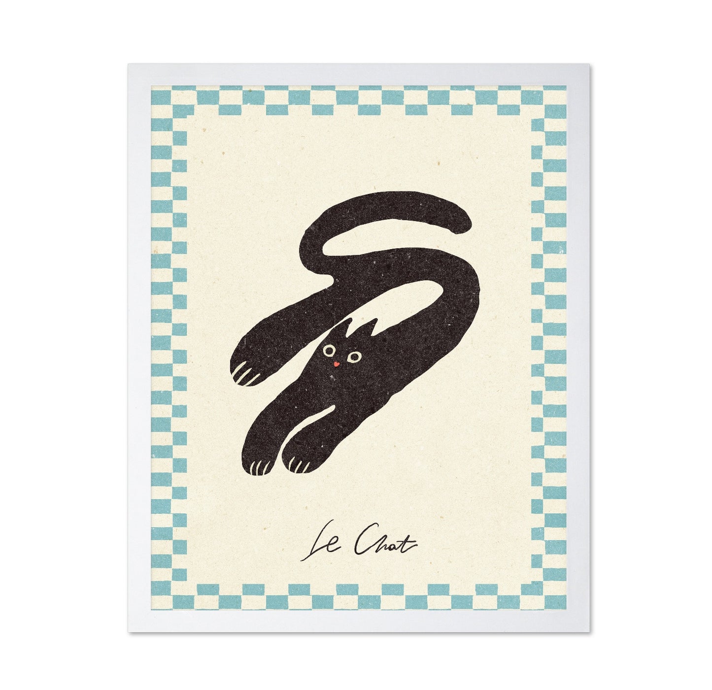 Minimalist Black Cat Illustration