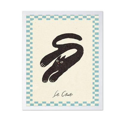 Minimalist Black Cat Illustration