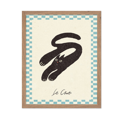 Minimalist Black Cat Illustration