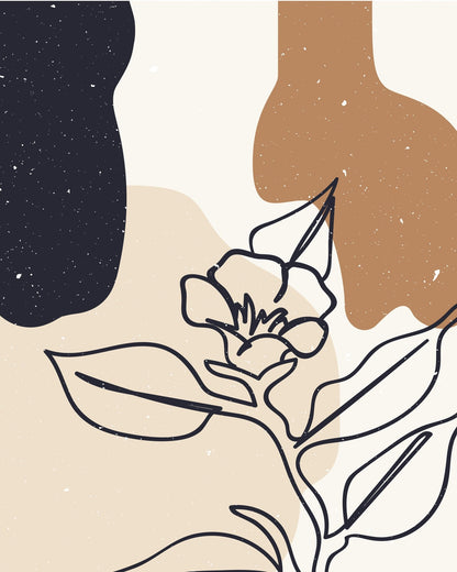 Abstract Floral Line