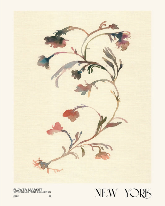 New York Floral Watercolor